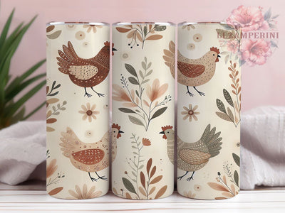 Rustic Retro Farmhouse Chicken Tumbler, Retro Chicken Tumbler, Rustic Chicken Wrap, Whimsical Chicken Wrap, Country Chicken Wrap, Sublimation Design, Trendy Gift Idea Sublimation Li Zamperini 