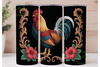 Rustic Rooster 20oz Tumbler Wrap Sublimation PixelChick 