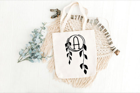 Rustic Round Monogram Font Dm Letter Studio 