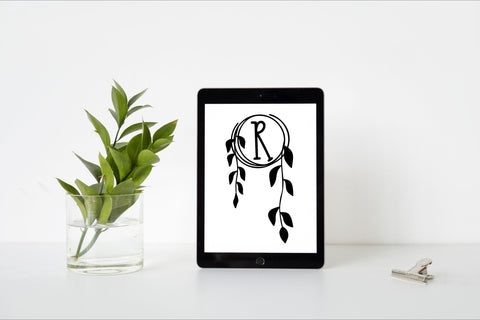 Rustic Round Monogram Font Dm Letter Studio 