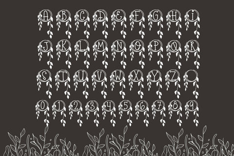 Rustic Round Monogram Font Dm Letter Studio 