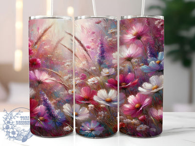Rustic Seamless Boho Wildflower Tumbler, Seamless Floral Tumbler, Rustic Flower Wrap, Artistic Boho Wrap, Whimsical Wildflower Wrap, Sublimation Design, Trendy Gift Idea Sublimation ToriDesigns 