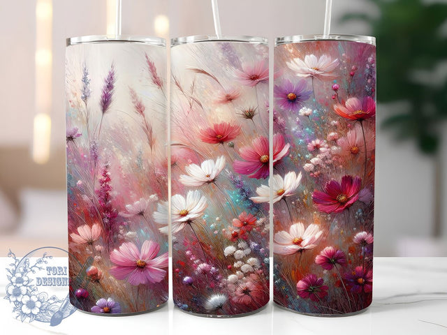 Rustic Seamless Boho Wildflower Tumbler, Seamless Floral Tumbler, Rustic Flower Wrap, Artistic Boho Wrap, Whimsical Wildflower Wrap, Sublimation Design, Trendy Gift Idea Sublimation ToriDesigns 
