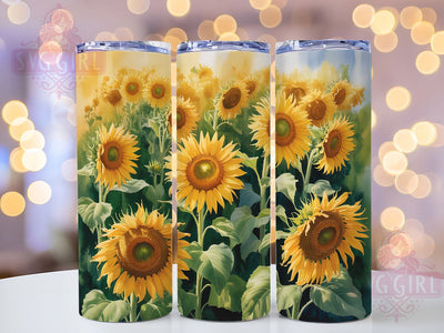 Rustic Seamless Sunflower Tumbler, Floral Tumbler Design, Rustic Sunflower Wrap, Whimsical Flower Wrap, Country Floral Wrap, Sublimation Design, Trendy Gift Idea Sublimation SvggirlplusArt 