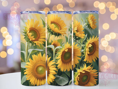 Rustic Seamless Sunflower Tumbler, Floral Tumbler Design, Rustic Sunflower Wrap, Whimsical Flower Wrap, Country Floral Wrap, Sublimation Design, Trendy Gift Idea Sublimation SvggirlplusArt 