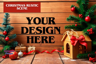 Rustic Seasonal Scene Background Mock Up Photo Sublimatiz Designs 