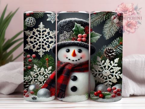 Rustic Snowman Tumbler, Christmas Drinkware, 20oz Tumbler, Holiday Decor, Winter Tumbler, Snowman Gift, Farmhouse Christmas Sublimation Li Zamperini 