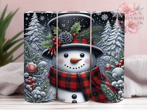 Rustic Snowman Tumbler, Christmas Drinkware, 20oz Tumbler, Holiday Decor, Winter Tumbler, Snowman Gift, Farmhouse Christmas Sublimation Li Zamperini 