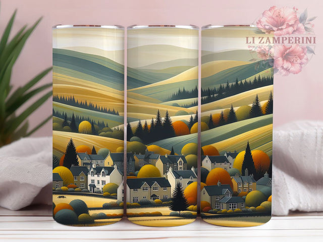 Rustic Spring Cottagecore Village Tumbler, Spring Village Tumbler, Rustic Cottage Wrap, Whimsical Spring Wrap, Country Village Wrap, Sublimation Design, Trendy Gift Idea Sublimation Li Zamperini 