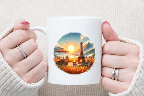 Rustic Summer Clipart PNG Graphics Sublimation designartist 