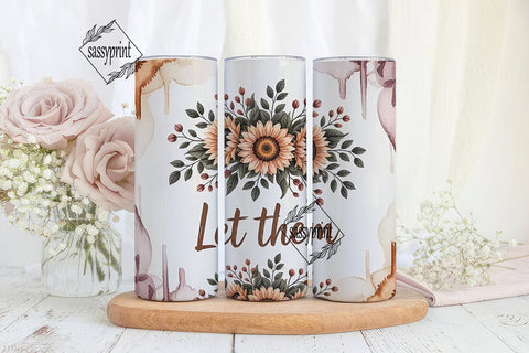Rustic Sunflower 20oz Tumbler Design Sublimation sassyprint 
