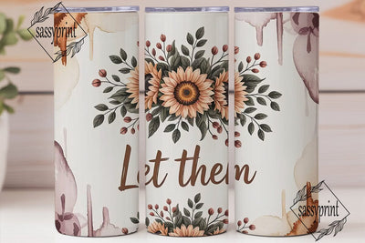 Rustic Sunflower 20oz Tumbler Design Sublimation sassyprint 