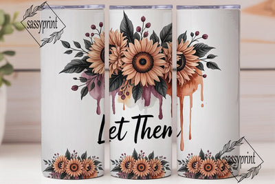 Rustic Sunflower 20oz Tumbler Design Sublimation sassyprint 