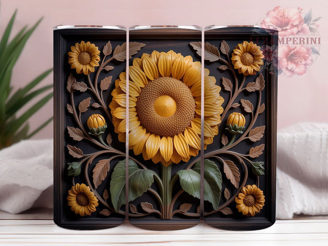 Rustic Sunflower Western Tumbler, Sunflowers, Country Western, Rustic Style, Farmhouse Charm, 20Oz Tumbler, Sublimation Wrap Sublimation Li Zamperini 