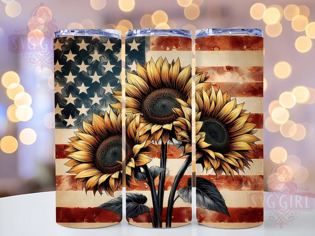 Rustic Sunflowers 20oz Tumbler Wrap Sublimation Design, Straight Tapered Tumbler Wrap, Floral Fall Tumbler Png, Instant Digital Download Sublimation SvggirlplusArt 