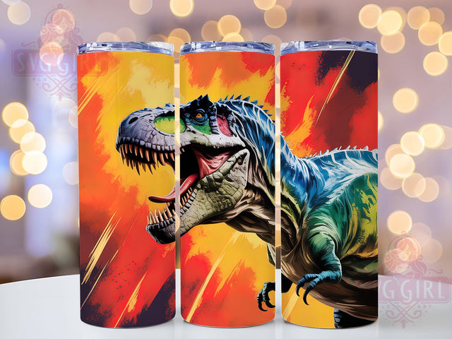 Rustic T Rex Dinosaur Grunge Tumbler, Grungy Wrap, Rustic Style, 20Oz Tumbler, Sublimation Design, Jurassic Theme, Prehistoric Creature Sublimation SvggirlplusArt 