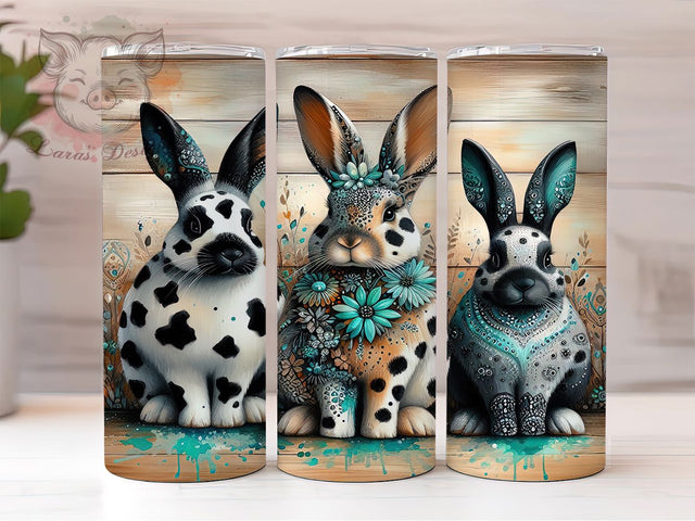 Rustic Vintage Easter Bunny Tumbler, Easter Bunny Tumbler, Farmhouse Bunny Wrap, Vintage Bunny Wrap, Cute Bunny Wrap, Sublimation Design, Trendy Gift Idea Sublimation Lara' s Designs 