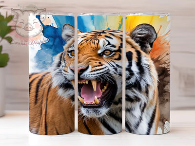 Rustic Vintage Tiger Tumbler, Rustic Tiger Tumbler, 20Oz Sublimation, Wild Animal Printable, Distressed Tiger Design, Rustic Animal Wrap, Vintage Tiger Art Sublimation Lara' s Designs 