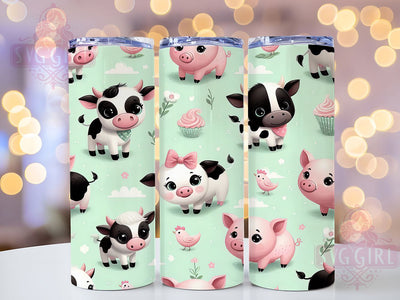 Rustic Watercolor Farmhouse Tumbler Wrap, Watercolor Farm Design, Seamless Tumbler Sublimation, Country Life Tumbler, Rustic Farm Tumbler, Farmhouse Tumbler Wrap, Barn Animal Tumbler Design Sublimation SvggirlplusArt 