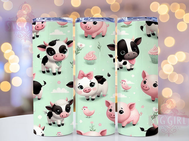 Rustic Watercolor Farmhouse Tumbler Wrap, Watercolor Farm Design, Seamless Tumbler Sublimation, Country Life Tumbler, Rustic Farm Tumbler, Farmhouse Tumbler Wrap, Barn Animal Tumbler Design Sublimation SvggirlplusArt 