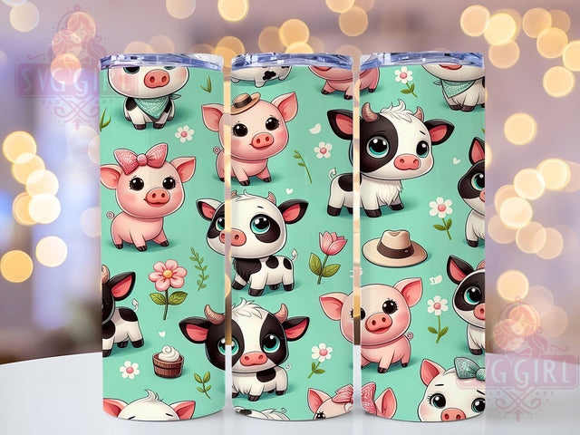 Rustic Watercolor Farmhouse Tumbler Wrap, Watercolor Farm Design, Seamless Tumbler Sublimation, Country Life Tumbler, Rustic Farm Tumbler, Farmhouse Tumbler Wrap, Barn Animal Tumbler Design Sublimation SvggirlplusArt 