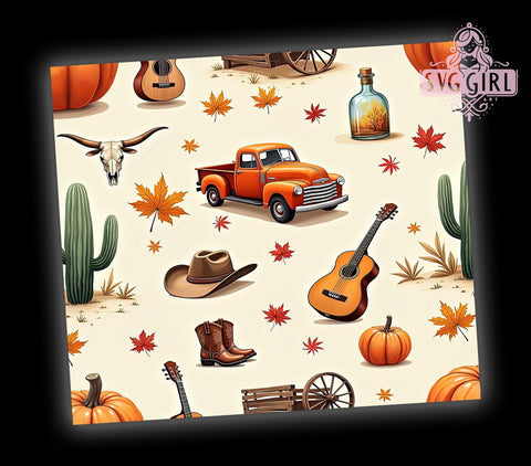 Rustic Western Cactus Cow Skull Tumbler, Cactus Decor Tumbler, Cow Skull Drinkware, Guitar Lover Cup, Sublimation Tumbler, Country Music Gift, Rustic Western Tumbler. Sublimation SvggirlplusArt 