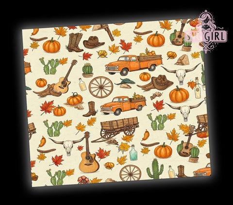 Rustic Western Cactus Cow Skull Tumbler, Cactus Decor Tumbler, Cow Skull Drinkware, Guitar Lover Cup, Sublimation Tumbler, Country Music Gift, Rustic Western Tumbler. Sublimation SvggirlplusArt 