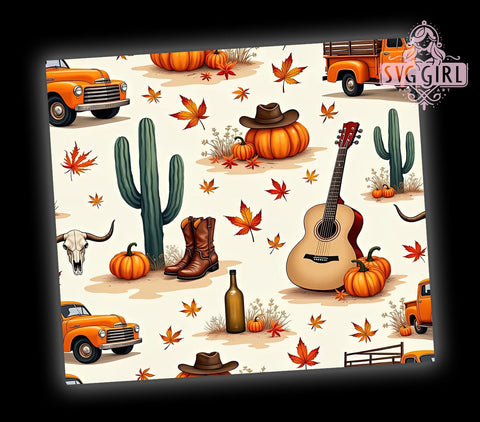 Rustic Western Cactus Cow Skull Tumbler, Cactus Decor Tumbler, Cow Skull Drinkware, Guitar Lover Cup, Sublimation Tumbler, Country Music Gift, Rustic Western Tumbler. Sublimation SvggirlplusArt 