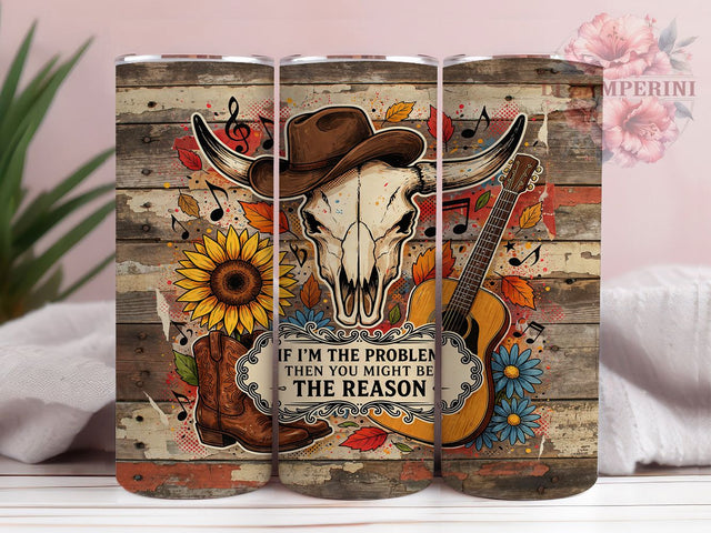 Rustic Western Collage 20oz Tumbler, Mixed-Media Collage, Weathered Wood, Layered Elements, Western Theme, Skinny Tumbler, Sublimation PNG Sublimation Li Zamperini 