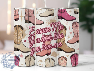 Rustic Western Cowgirl Boots Tumbler, Country Love Cup, 20Oz Sublimation Wrap, Rodeo Cowgirl Drinkware, Rustic Western Tumbler, Boot Lover Mug, Southern Cowgirl Gift Sublimation ToriDesigns 