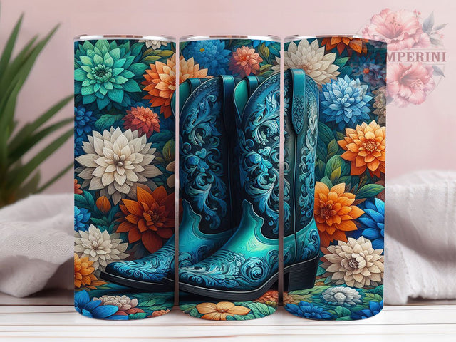 Rustic Western Cowgirl Boots Tumbler, Western Tumbler Wrap, Country Girl Tumbler, 20oz Tumbler Sublimation, Rodeo Tumbler Design, Digital Tumbler Wrap, Rustic Western Tumbler Sublimation Li Zamperini 