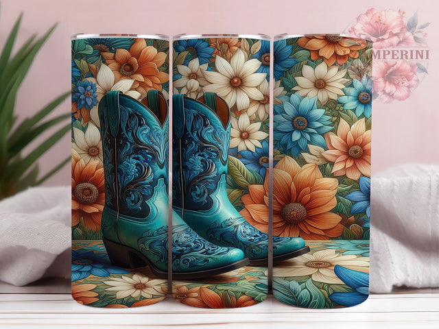Rustic Western Cowgirl Boots Tumbler, Western Tumbler Wrap, Country Girl Tumbler, 20oz Tumbler Sublimation, Rodeo Tumbler Design, Digital Tumbler Wrap, Rustic Western Tumbler Sublimation Li Zamperini 