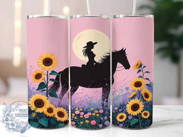 Rustic Western Cowgirl Tumbler, Western Rodeo Pattern, Rustic Cowgirl Design, 20Oz Sublimation Wrap, Country Horse Art, Wild West Texture, Tumbler Sublimation Sublimation ToriDesigns 
