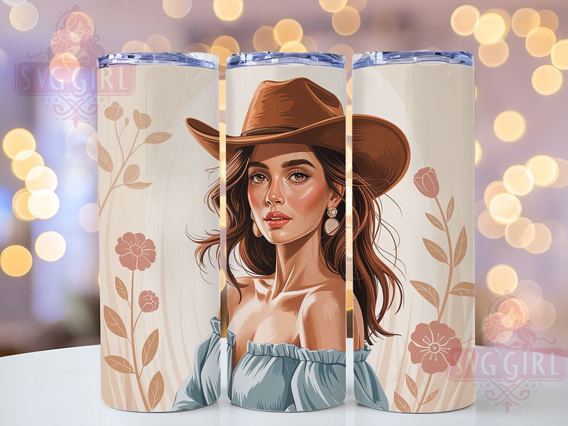 Rustic Western Cowgirl Tumbler, Western Tumbler Design, Rustic 20oz Wrap, Sublimation Design, Country Girl Gift, Stylish Cowgirl Wrap, Western Lifestyle Tumbler Sublimation SvggirlplusArt 