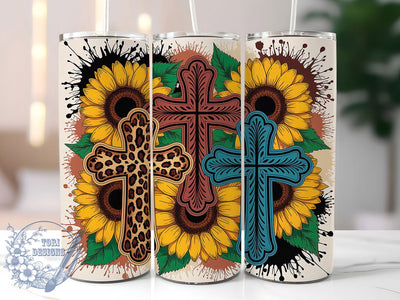 Rustic Western Cross Tumbler, Cowboy Style, Rustic Design, Faith Symbol, Tumbler Wrap, Sublimation Design, 20oz Tumbler, Country Artwork Sublimation ToriDesigns 