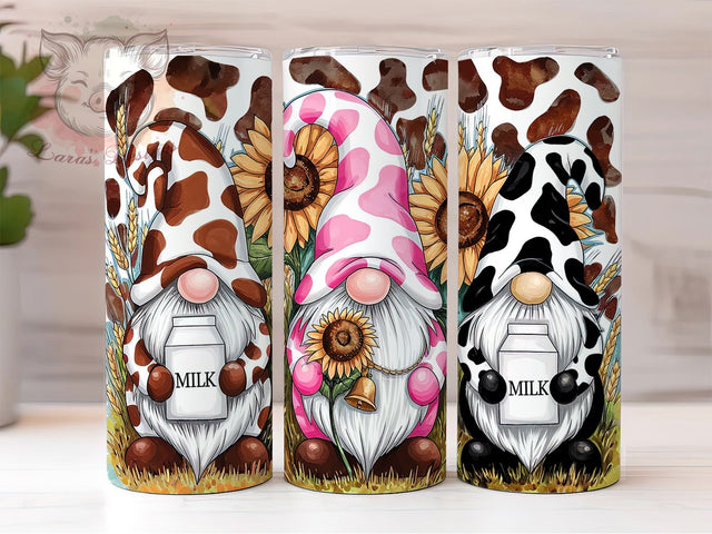Rustic Western Heifer Gnome Tumbler Wrap, Heifer Gnome Tumbler, Farm Animal Tumbler, 20oz Sublimation Tumbler, Country Gnome Tumbler, Rustic Cow Tumbler, Cute Gnome Tumbler Design Sublimation Lara' s Designs 