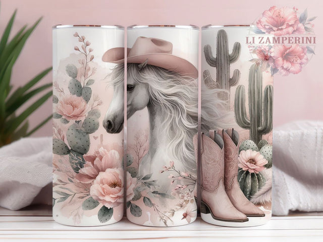 Rustic Western Horse & Cowboy Boots Tumbler, Horse Tumbler Design, Cowboy Boots Wrap, 20oz Sublimation Tumbler, Rustic Western Design, Printable Horse Wrap, Cowboy Tumbler Wrap Sublimation Li Zamperini 