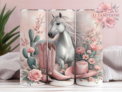 Rustic Western Horse & Cowboy Boots Tumbler, Horse Tumbler Design, Cowboy Boots Wrap, 20oz Sublimation Tumbler, Rustic Western Design, Printable Horse Wrap, Cowboy Tumbler Wrap Sublimation Li Zamperini 