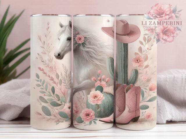 Rustic Western Horse & Cowboy Boots Tumbler, Horse Tumbler Design, Cowboy Boots Wrap, 20oz Sublimation Tumbler, Rustic Western Design, Printable Horse Wrap, Cowboy Tumbler Wrap Sublimation Li Zamperini 