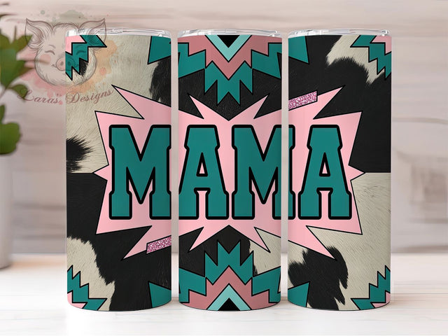 Rustic Western Mama Tumbler, Cowgirl Mom PNG, 20oz Tumbler Wrap, Rustic Mama Cup, Boho Western Design, Country Mom Sublimation, Western Style Tumbler Sublimation Lara' s Designs 