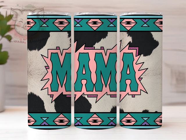 Rustic Western Mama Tumbler, Cowgirl Mom PNG, 20oz Tumbler Wrap, Rustic Mama Cup, Boho Western Design, Country Mom Sublimation, Western Style Tumbler Sublimation Lara' s Designs 