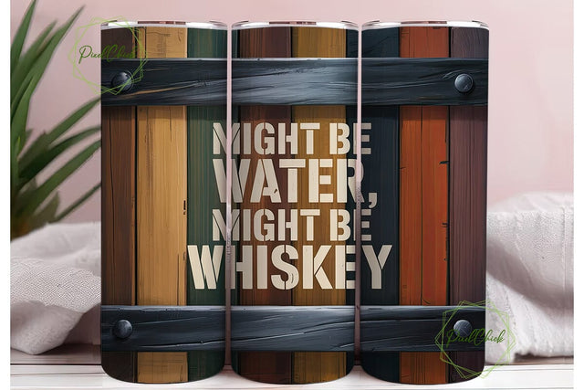 Rustic Whiskey Water Wood 20oz Tumbler Sublimation PixelChick 