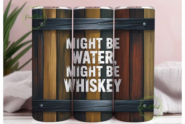 Rustic Whiskey Water Wood 20oz Tumbler Sublimation PixelChick 