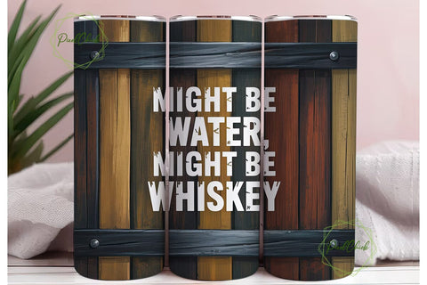 Rustic Whiskey Water Wood 20oz Tumbler Sublimation PixelChick 