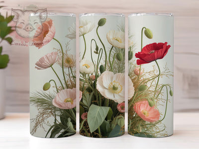Rustic Wildflower Floral Tumbler, Botanical Tumbler, Rustic 20oz Wrap, Sublimation Design, Stylish Gift Idea, Botanical Floral Wrap, Nature Wildflower Tumbler Sublimation Lara' s Designs 