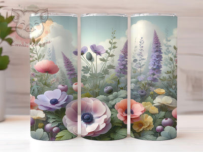 Rustic Wildflower Floral Tumbler, Botanical Tumbler, Stylish 20oz Wrap, Sublimation Design, Trendy Gift Idea, Rustic Wildflower Wrap, Nature Floral Tumbler Sublimation Lara' s Designs 