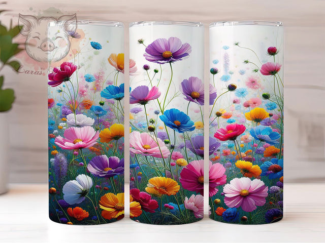 Rustic Wildflower Floral Tumbler, Wildflowers Tumbler, Stylish 20oz Wrap, Sublimation Design, Trendy Gift Idea, Rustic Wildflower Wrap, Botanical Floral Tumbler Sublimation Lara' s Designs 