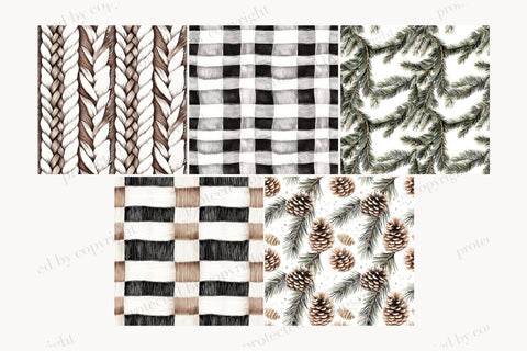 Rustic Winter Digital Paper | Christmas Background Pattern Digital Pattern GlamArtZhanna 