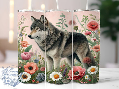 Rustic Wolf Tumbler Wrap, Wolf Tumbler, Wildlife Decor, Animal Lover Gift, 20oz Tumbler Wrap, Sublimation Design, Nature Drinkware, Rustic Wildlife Art Sublimation ToriDesigns 