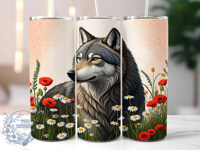 Rustic Wolf Tumbler Wrap, Wolf Tumbler, Wildlife Decor, Animal Lover Gift, 20oz Tumbler Wrap, Sublimation Design, Nature Drinkware, Rustic Wildlife Art Sublimation ToriDesigns 
